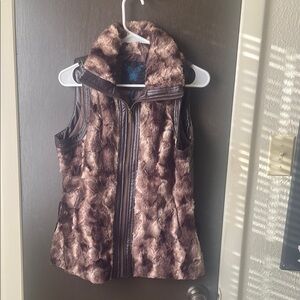 Go Coco Brown Faux Fur Vest
